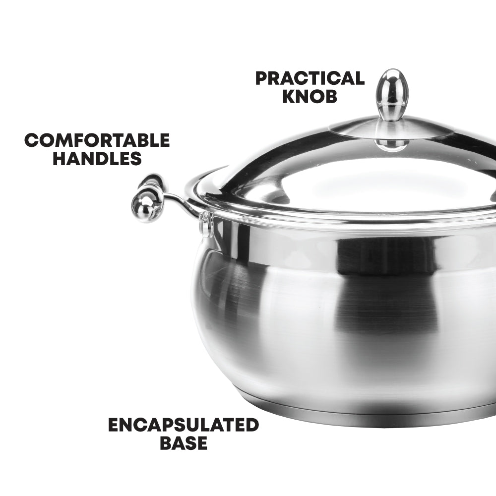 SQ Professional Lustro Stainless Steel Imperiale Casserole Set of 6 7991