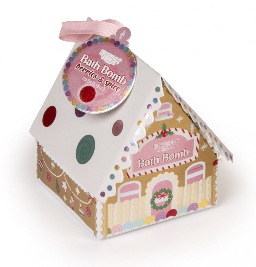 ELY1232 BATH BOMB HOUSE 150G - BERRIES & SPICE