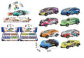 KZ957-114H METAL CAR CRASH RACING PULL BACK BOX OF 12 CARS