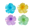 Plastic Tropical Hibiscus Flower Hair Claw Clip 8cm Assorted Colours 8067
