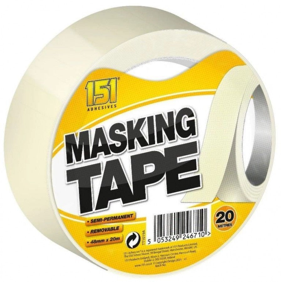 TT1019A 12 PACK MASKING TAPE 20mX48mmX0.12mm