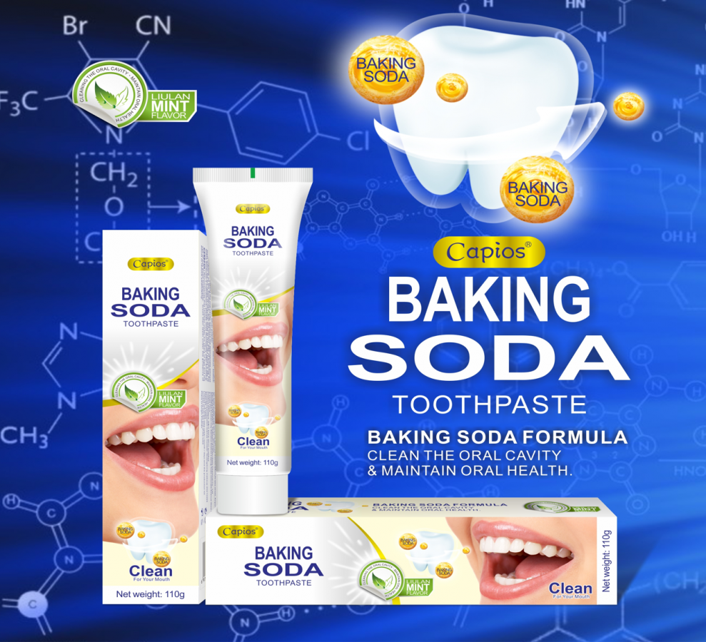 0805-1999 x12 Baking Soda Toothpaste – Mint Flavor, 110g | Natural Whitening &amp; Oral Care
