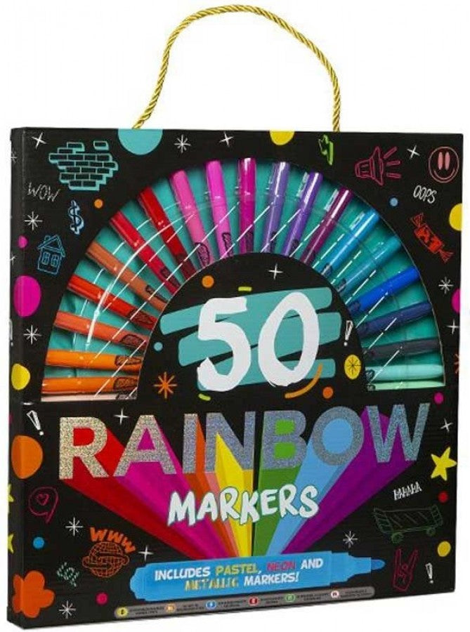 R01-1380-E 50 COLOURED MARKER PENS