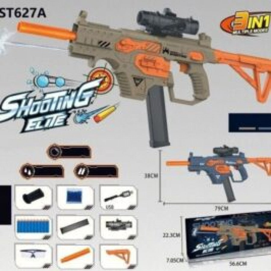 ST627A 3 in 1 Gel Blaster, Soft Bullet &amp; Water Shooter. Multi Use Rifle