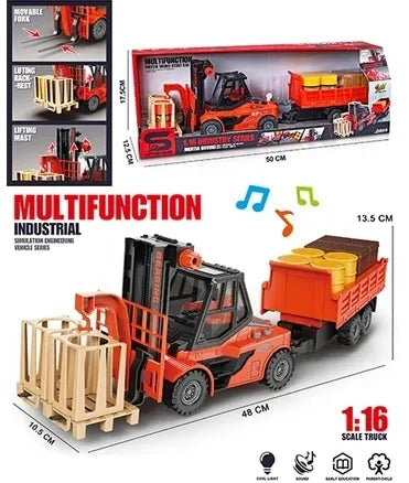 JS130E Forklift With Carriage W/ Lights &amp; Sound Multifunctional