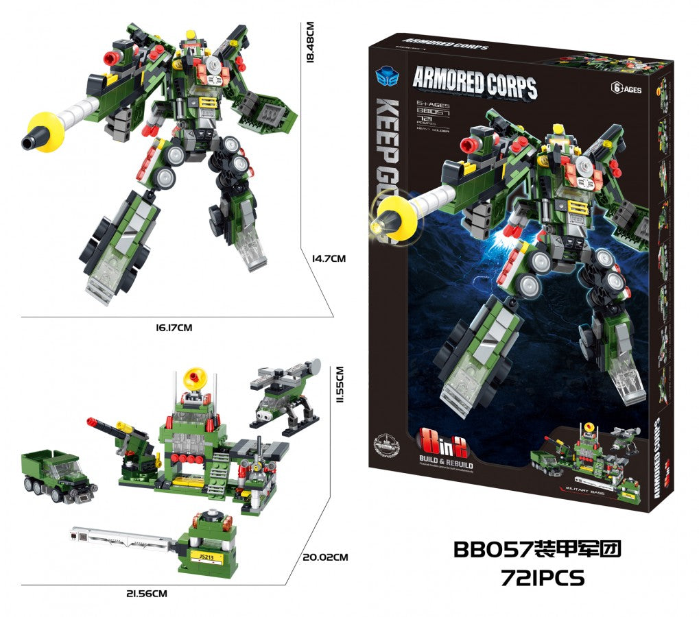 BB057 Robot Armable 8 in 1 - Vehicles Transformers (721 pcs)