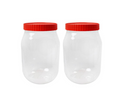 Plastic Kitchen Pet Food Storage Jar 750ml Pack of 2 786839
