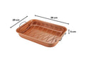 Metal Oven Roasting Tray Pan with Rack 39 x 29 x 5 cm 9130 (Parcel rate)
