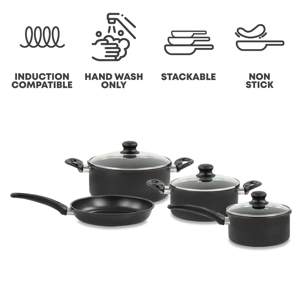 SQ Professional Carbon Steel Ultimate Cookware Pan Set of 7 9166