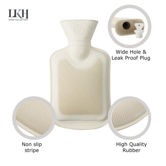 DGI Rubber Hot Water Bottle 0.5L 21 x 12cm 9249