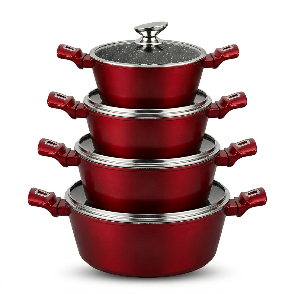 Sigma 4-Piece Casserole Set with Lids, Copper, 18-20-24cm, SKU DL9132