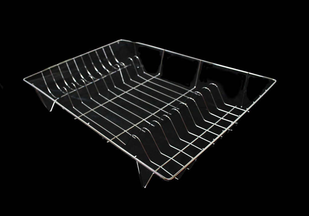 SQ Durane Metal Chrome Kitchen Dish Drainer 48 x 32 x 8 cm, SKU 9980