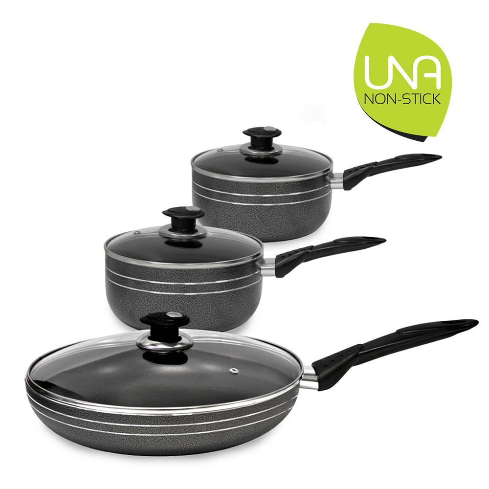 SQ Professional Una Non Stick Essential Pan Set of 6 9382