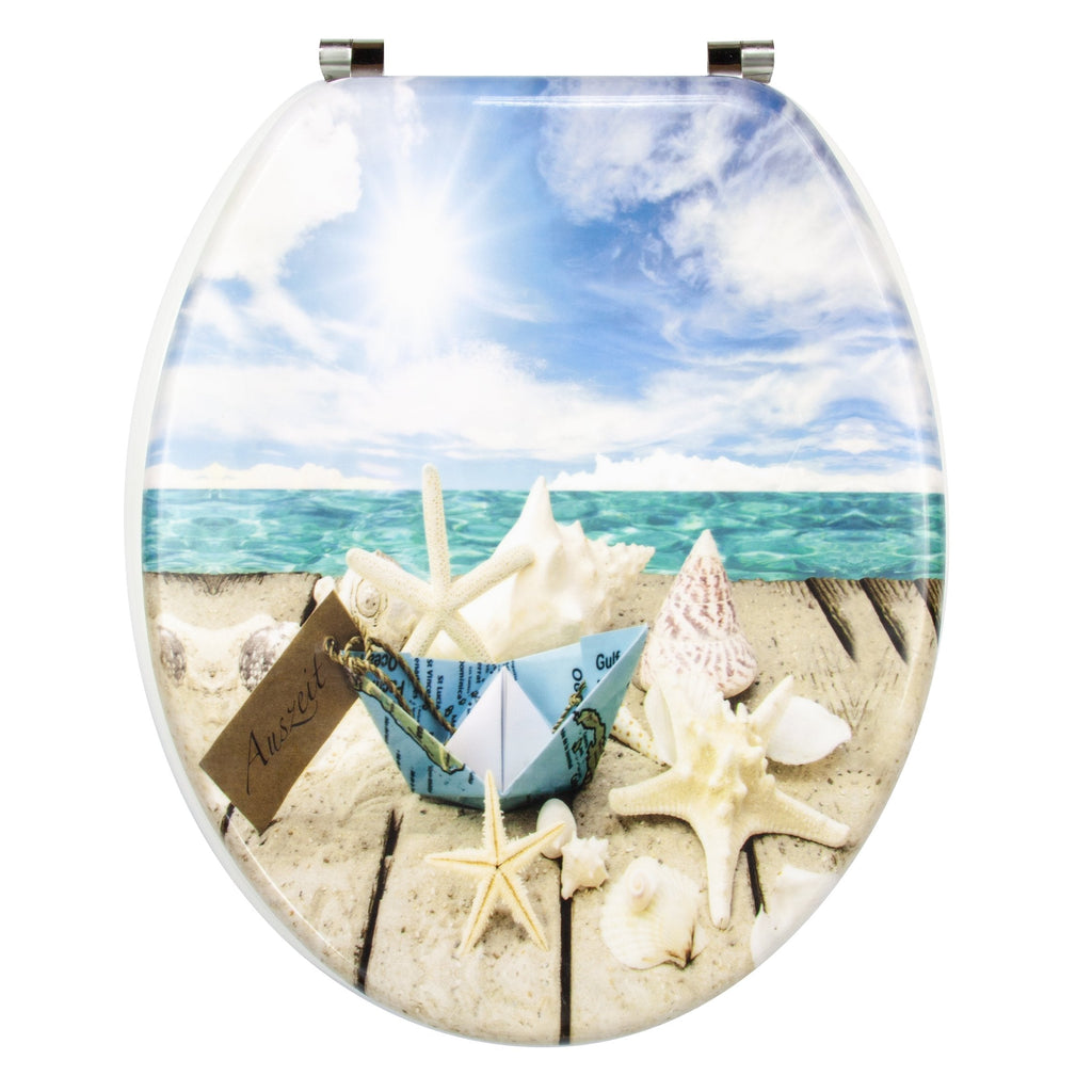 SQ Professional Bathroom Toilet Seat Aquatic Paper Boat W 36cm x L 43cm x H 5.5cm 9446 A