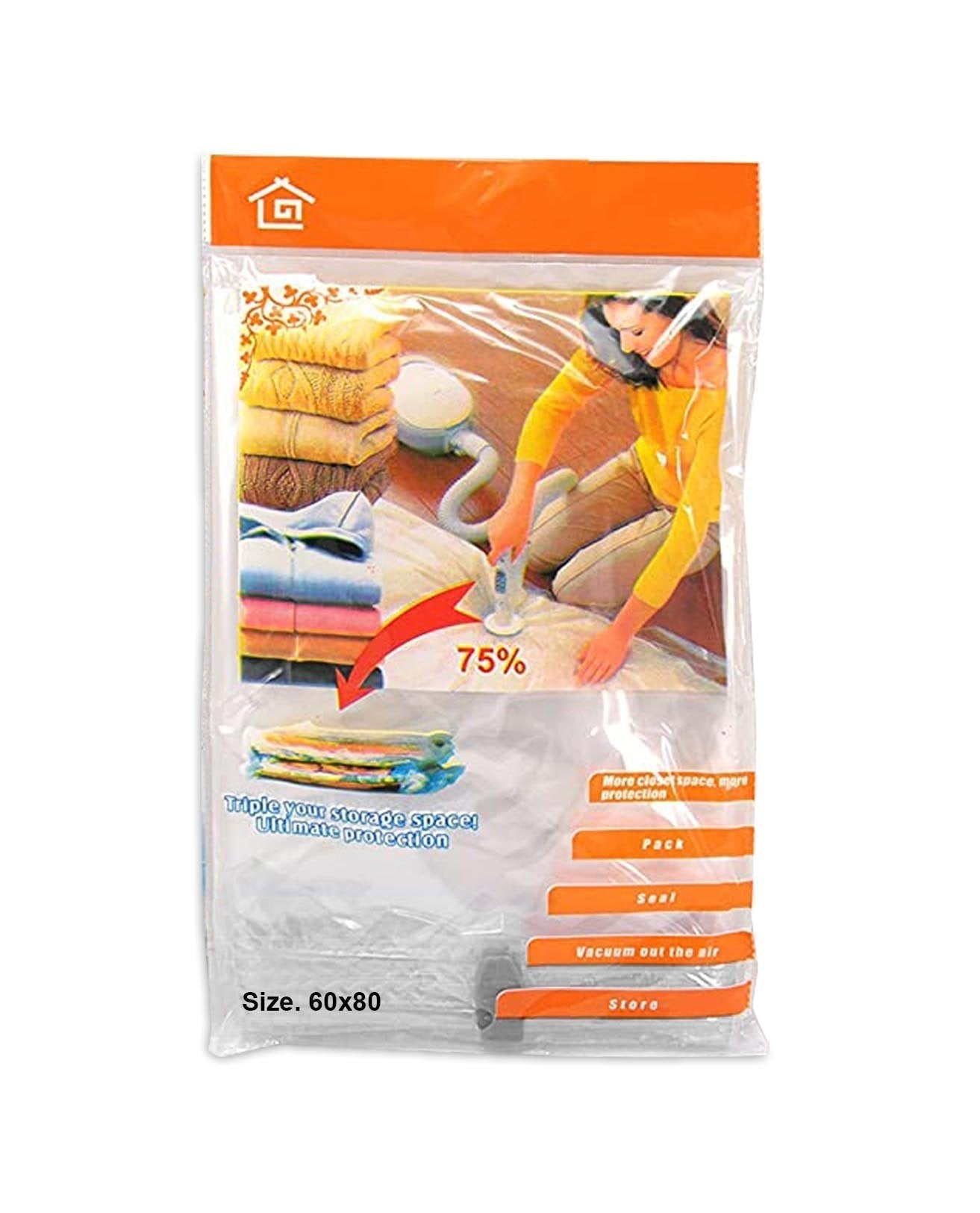 Strong Vacuum Storage Space Saving Bag Pack Seal Vacuum Bags 60cm x 80cm 9473