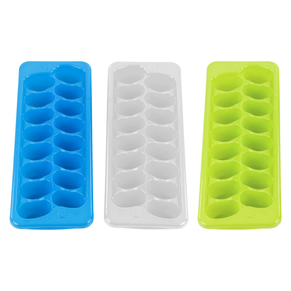 Plastic Ice Cube Tray Mould 29 x 12 x 5cm Assorted Colours 9676