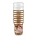 8 OZ Double Wall Paper Cups With Lids  SKU MX6091