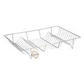 SQ Durane Metal Chrome Kitchen Dish Drainer 48 x 32 x 8 cm, SKU 9980