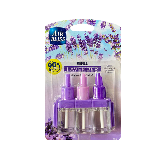 Air Bliss Air Freshener Scented Oil Plug In Refill 20ml Lavender ALL
