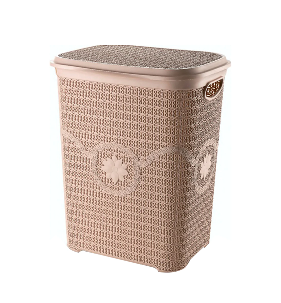 Asude Plastic Knit Laundry Basket Hamper 55L Assorted Colours 11138 / ASD040 A