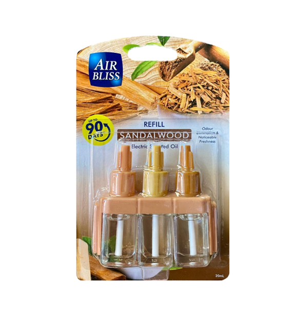 Air Bliss Air Freshener Scented Oil Plug In Refill 20ml Sandalwood ASW