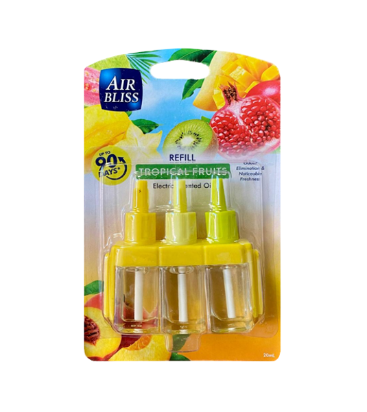 Air Bliss Air Freshener Scented Oil Plug In Refill 20ml Tropical Fruit ATF