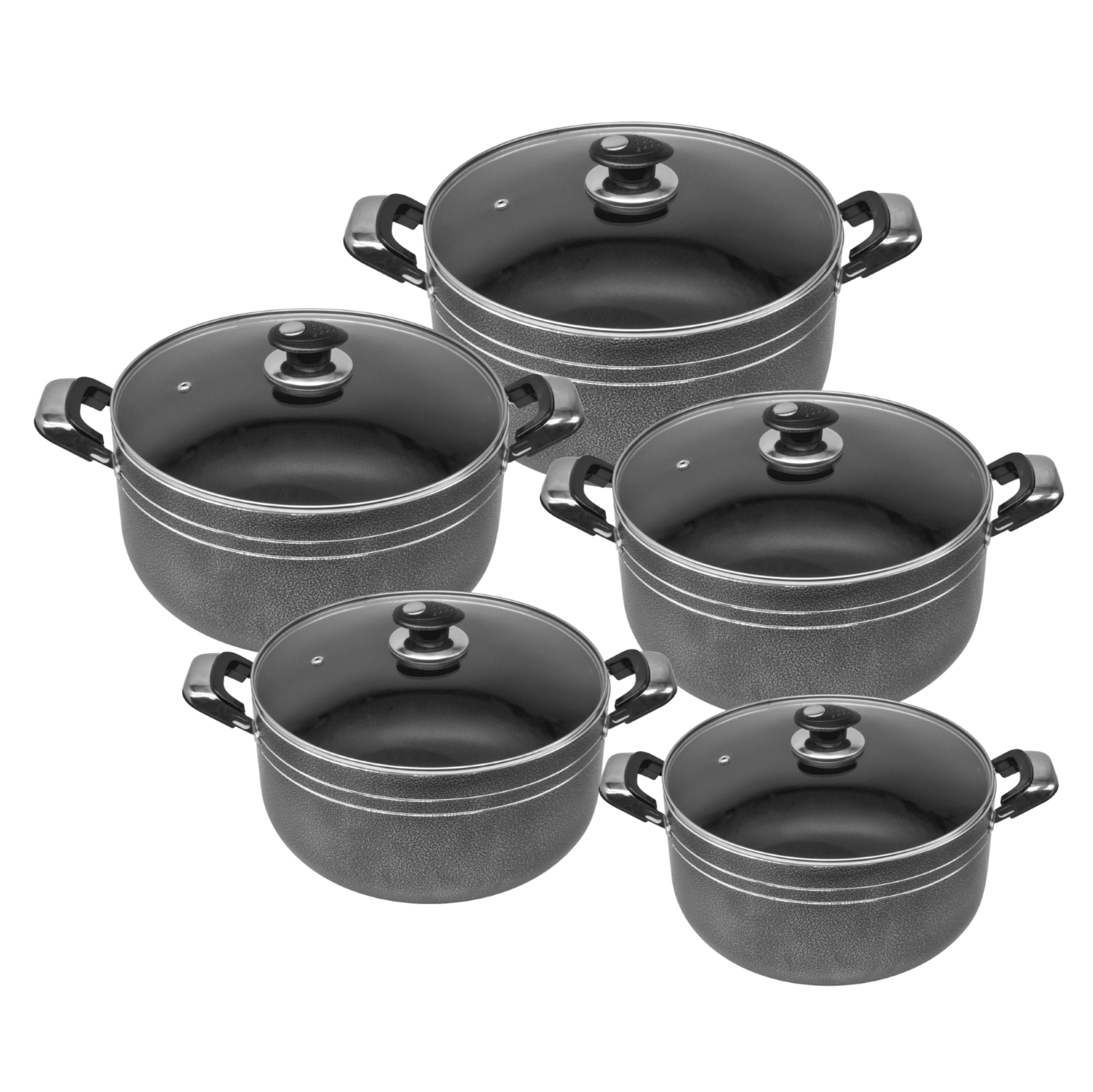 Una Non-stick Athena Stockpot Set of 5 18-20-22-24-26cm 2733