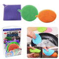 Hot Better Silicone Dishwashing Sponge Pack of 3 5030