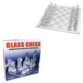 Traditional Glass Chess Set Board Game 32 Pieces 30 x 30cm 3164