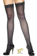 Crazy Chick Black Stockings with Lace Top