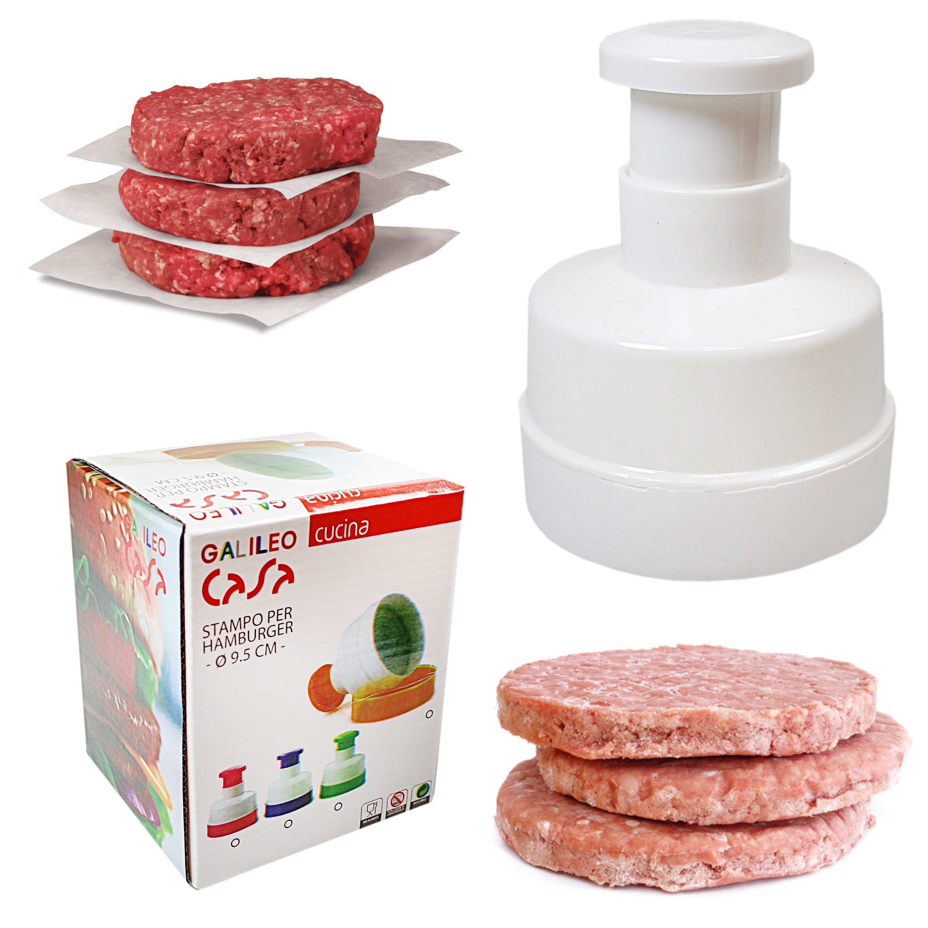 Hamburger Beef Burger Quarter Pounder Maker 9.5cm Mould Press 4947