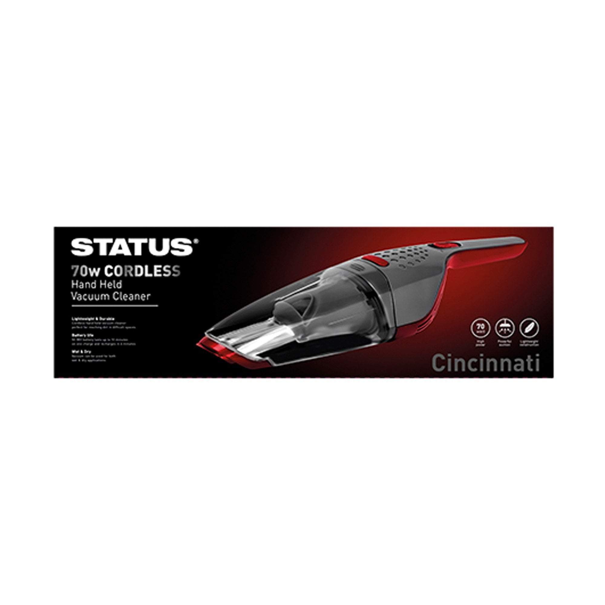 Cincinnati Cordless Hand Held Vacuum Cleaner Hoover 70W CINCINNATI1PKB2