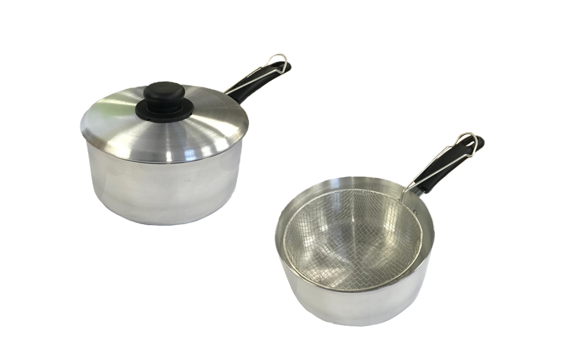Chips Pan with Frying Basket 9" Silver CPS9