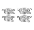 Aluminium Fish Cooking Pot Set XL Set of 4 Size 11-14 CPL2