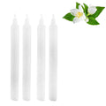 Long Scented White Wax Candle Sticks 20cm Pack of 4 Jasmine Scented 0227