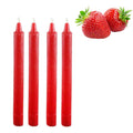 Long Scented Red Wax Candle Sticks 20cm Pack of 4 Strawberry Scented 0228