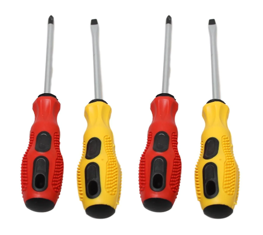 Red Phillips and Flathead Screwdriver Set 4pcs 16 / 20 cm 6924