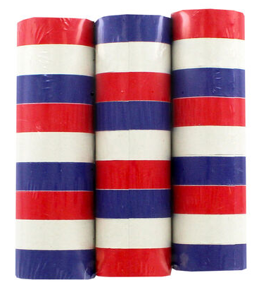 Football Celebration Paper Streamers Great Britain Red White Blue 14mm x 4m Pack of 3 994910