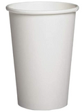 Disposable Plastic Lined Paper Drinking Cups Pack of 50 16oz White 6126