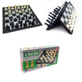 High Class Chess Set Ivory Black 36 Pieces Magnetic Board Small 19.3 x 19.3cm 3834