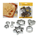 Metal Baking Cookie Cutters Moulds Pack of 12 Assorted Shapes 5205