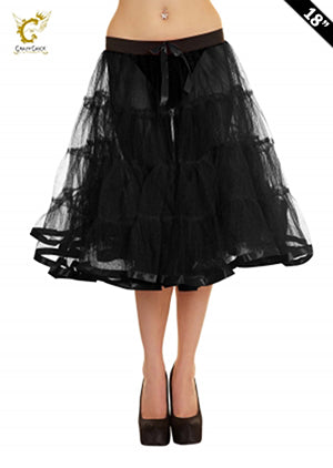 Crazy Chick Adult Black Tutu Skirt with Ribbon (Approximately 18 Inches Long)