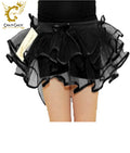 Crazy Chick Girls 3 Layers Black Burlesque Tutu Skirt