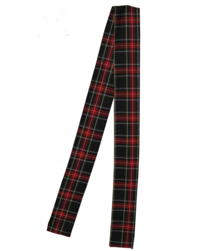 Crazy Chick Black Red Tartan Scarf