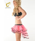 Crazy Chick Adult 3 Layers Pink Black Burlesque Tutu Skirt