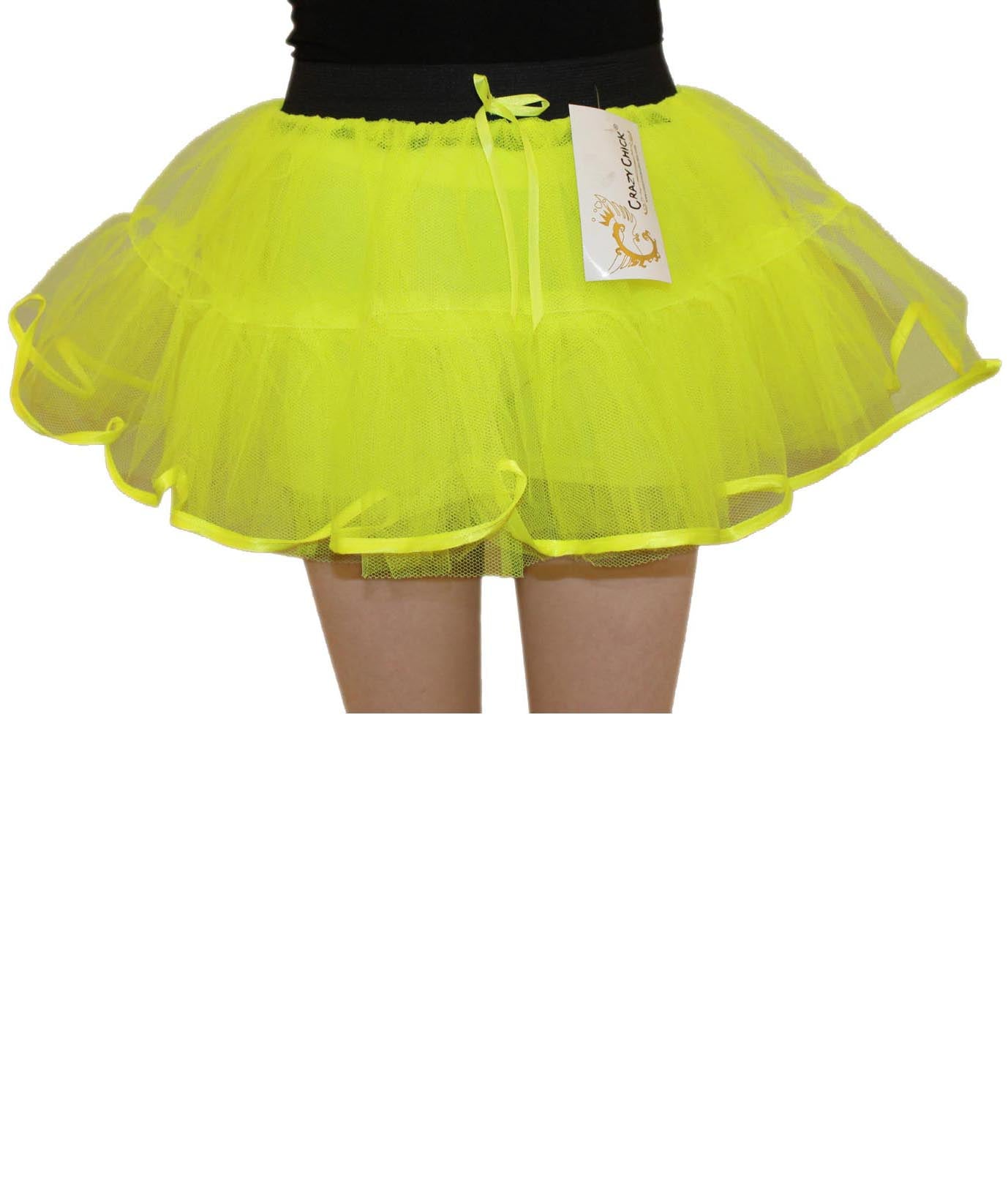 Crazy Chick Girls 4 Layers Yellow Tutu Skirt
