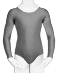 Crazy Chick Girls Shiny Lycra Grey Leotard