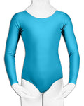 Crazy Chick Girls Shiny Lycra Turquoise Leotard