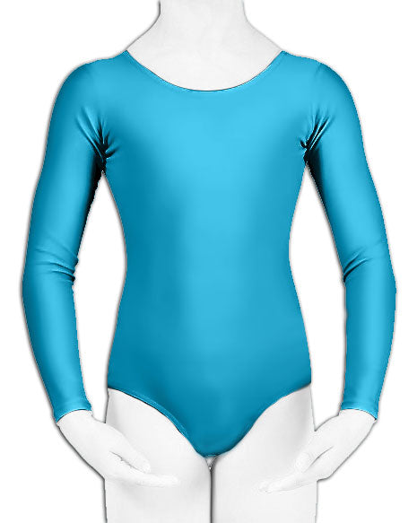 Crazy Chick Girls Shiny Lycra Turquoise Leotard