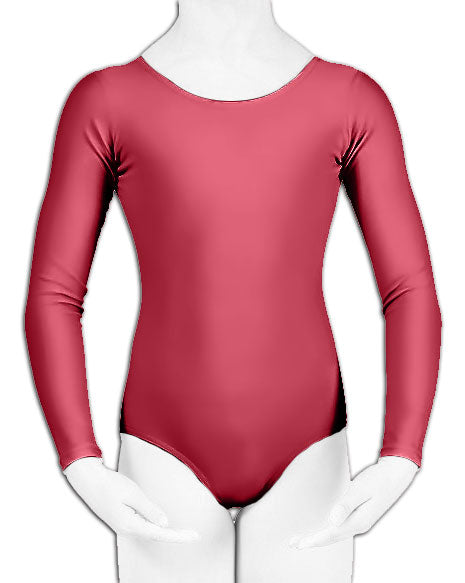Crazy Chick Girls Shiny Lycra Wine Leotard
